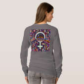 Internationale Vrouwendag Ontwerp Basic Lange Mouw T-shirt (Achterkant volledig)