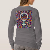 Internationale Vrouwendag Ontwerp Basic Lange Mouw T-shirt (Achterkant)