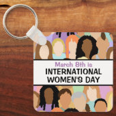 Internationale Vrouwendag op 8 maart Sleutelhanger (Voorkant)