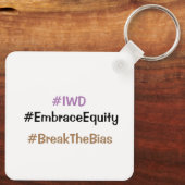 Internationale Vrouwendag op 8 maart Sleutelhanger (Achterkant)