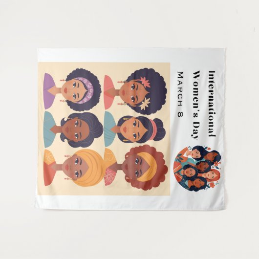 Internationale Vrouwendag op 8 maart Wandkleed (Voorkant (horizontaal))