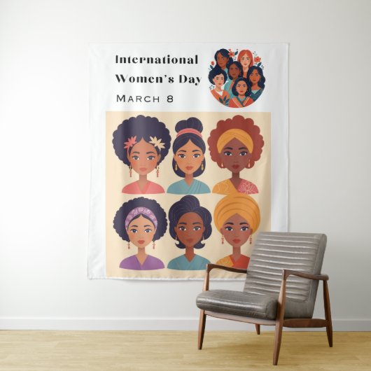 Internationale Vrouwendag op 8 maart Wandkleed (In situ)