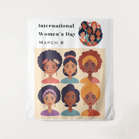 Internationale Vrouwendag op 8 maart Wandkleed (Voorkant)