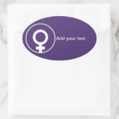 Internationale Vrouwendag Ovale Sticker (Tas)