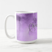 Internationale Vrouwendag - Paarse Waterverf Koffiemok (Links)