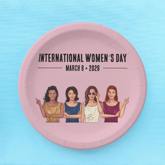 Internationale Vrouwendag Papieren Bordje