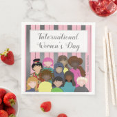 Internationale Vrouwendag papieren servetten (Insitu)