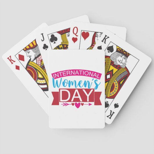 Internationale Vrouwendag Pokerkaarten (Achterkant)