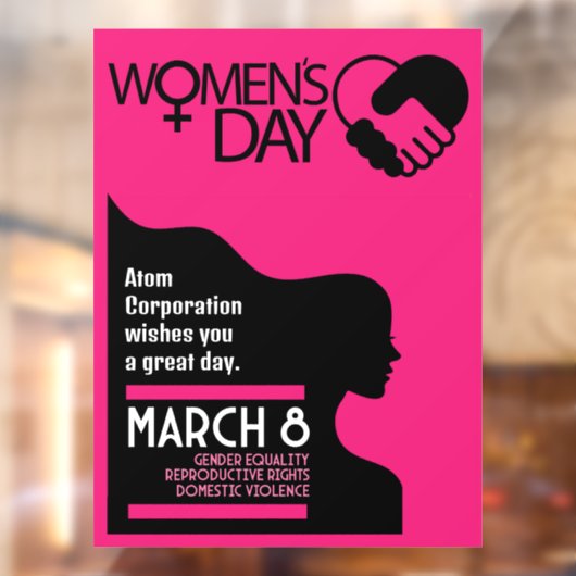 Internationale Vrouwendag Raamsticker (Vel 2)