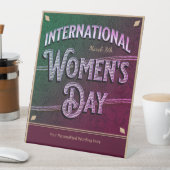 Internationale Vrouwendag Reclamebord Met Voetstuk (Insitu)
