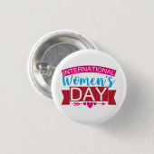 Internationale Vrouwendag Ronde Button 3,2 Cm (Voorkant /achterkant)