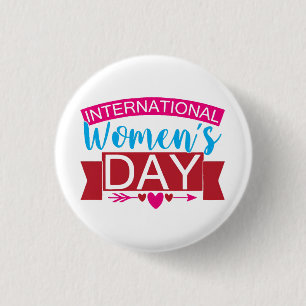 Internationale Vrouwendag Ronde Button 3,2 Cm
