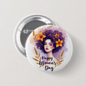 Internationale Vrouwendag Ronde Button 5,7 Cm (Voorkant /achterkant)