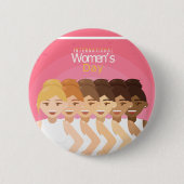 Internationale Vrouwendag Ronde Button 5,7 Cm (Voorkant)