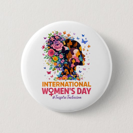 Internationale Vrouwendag Ronde Button 5,7 Cm (Voorkant)