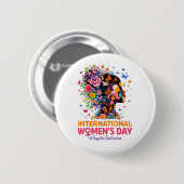 Internationale Vrouwendag Ronde Button 5,7 Cm (Voorkant /achterkant)