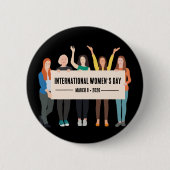 Internationale Vrouwendag Ronde Button 5,7 Cm (Voorkant)