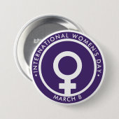 Internationale Vrouwendag Ronde Button 7,6 Cm (Voorkant /achterkant)