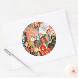 Internationale Vrouwendag Ronde Sticker