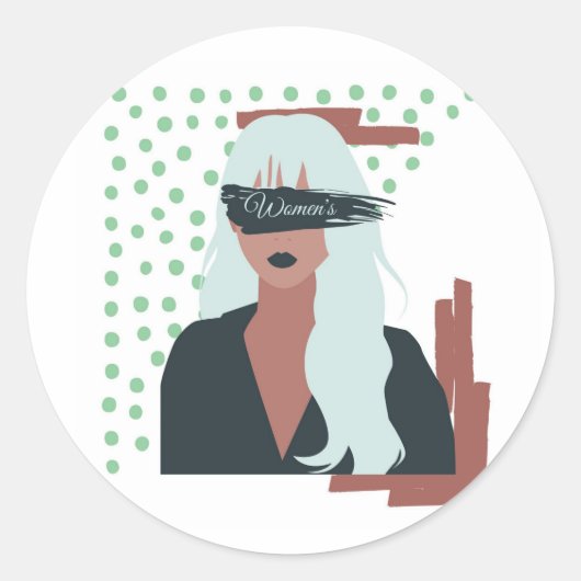 Internationale Vrouwendag Ronde Sticker (Voorkant)