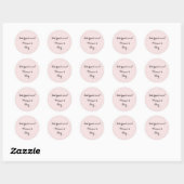 Internationale Vrouwendag Roze Blush Ronde Sticker (Vel)