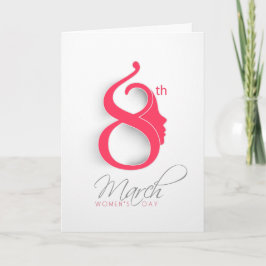 Internationale Vrouwendag Roze Logo Kaart