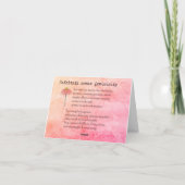 Internationale Vrouwendag Roze Vrouwelijk Feestdagen Kaart (Achterkant)