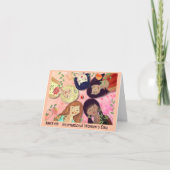 Internationale Vrouwendag Roze Vrouwelijk Feestdagen Kaart (Voorkant)