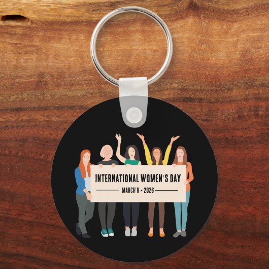 Internationale Vrouwendag Sleutelhanger (Achterkant)