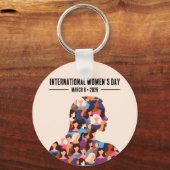 Internationale Vrouwendag Sleutelhanger (Voorkant)