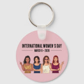 Internationale Vrouwendag Sleutelhanger (Voorkant)