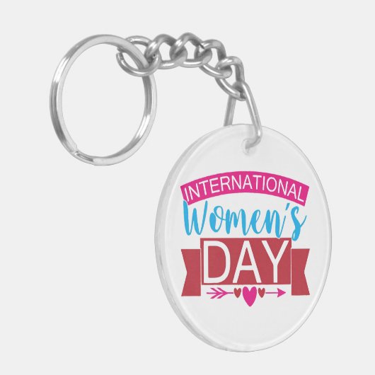 Internationale Vrouwendag Sleutelhanger (Voorkant Links)