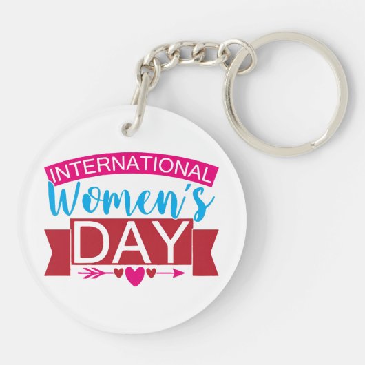 Internationale Vrouwendag Sleutelhanger (Achterkant)