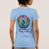 Internationale Vrouwendag Slim Fit T-shirt (Achterkant)