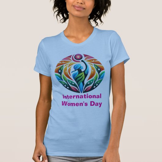 Internationale Vrouwendag Slim Fit T-shirt (Voorkant)