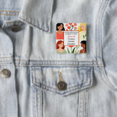 Internationale Vrouwendag Smeden van Gendergelijkh Vierkante Button 5,1 Cm (In situ)