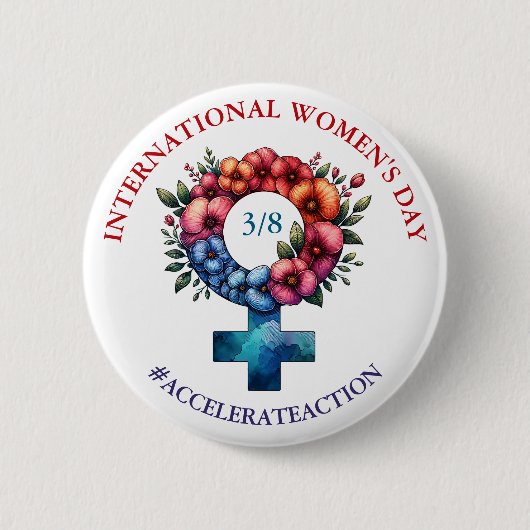 Internationale Vrouwendag | Snellere actie Ronde Button 5,7 Cm (Voorkant)