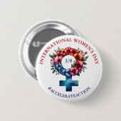 Internationale Vrouwendag | Snellere actie Ronde Button 5,7 Cm (Voorkant /achterkant)