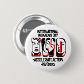 Internationale Vrouwendag | Snellere actie Ronde Button 5,7 Cm (Voorkant /achterkant)