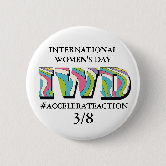 Internationale Vrouwendag | Snellere actie Ronde Button 5,7 Cm (Voorkant)