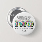 Internationale Vrouwendag | Snellere actie Ronde Button 5,7 Cm (Voorkant /achterkant)