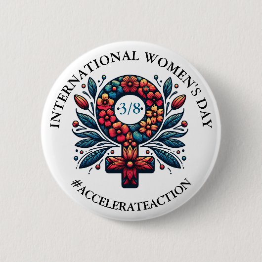 Internationale Vrouwendag | Snellere actie Ronde Button 5,7 Cm (Voorkant)