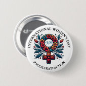 Internationale Vrouwendag | Snellere actie Ronde Button 5,7 Cm (Voorkant /achterkant)