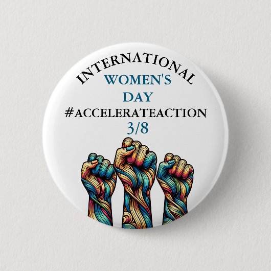 Internationale Vrouwendag | Snellere actie Ronde Button 5,7 Cm (Voorkant)