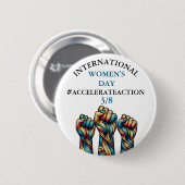 Internationale Vrouwendag | Snellere actie Ronde Button 5,7 Cm (Voorkant /achterkant)