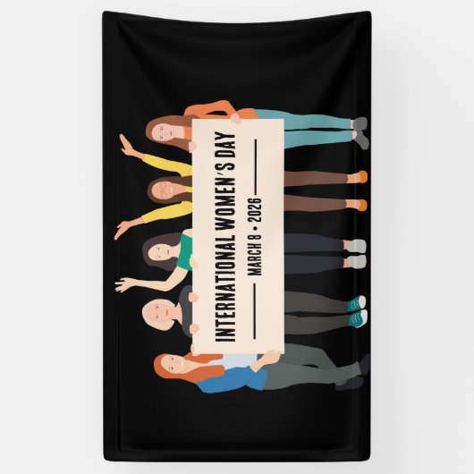 Internationale Vrouwendag Spandoek (Verticaal)