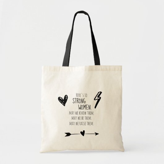 Internationale Vrouwendag Sterke Vrouwendag Citaat Tote Bag (Voorkant)