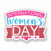 Internationale Vrouwendag Sticker (Voorkant)