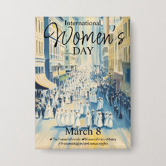 Internationale Vrouwendag Suffergette Button