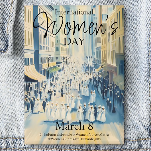 Internationale Vrouwendag Suffergette Button